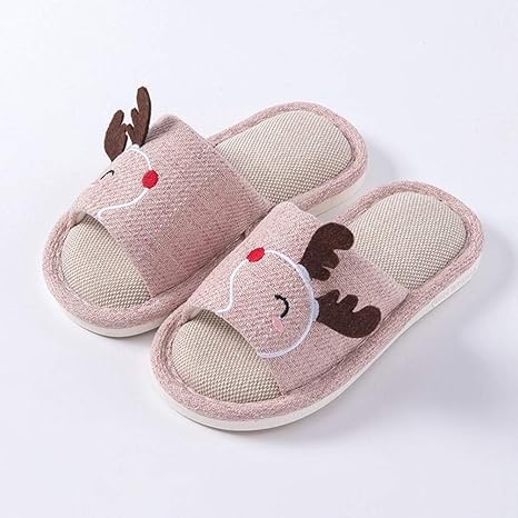 Amazon 子供スリッパ 春夏用 可愛い トナカイ 和風 リネンスリッパ 女の子 男の子 室内履き 静音 軽量 滑り止め ホームシューズ 環境にやさしい 安全無毒 健康スリッパ 16 5 23 5cm Joyjoy ジョイジョイ スリッパ 通販