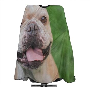 Amazon Com French Bulldog Green Grass Salon Hair Cutting Cape