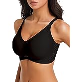 Aubrasen Wireless Jelly Bras for Women No Underwire Push Up Bralette Breathable Soft Comfortable T-Shirt Bra Everyday Wear