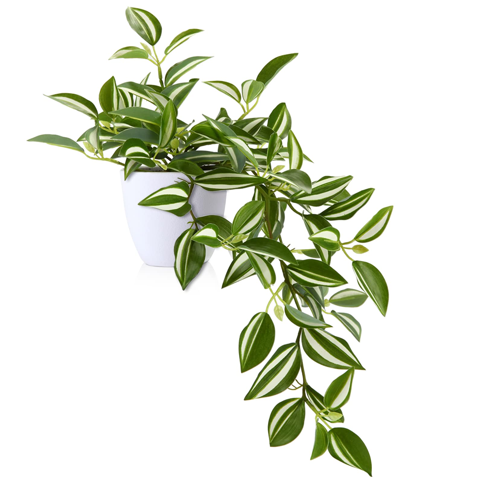 SOGUYI Fake Plants 25cm Artificial Plants Mini Fake Plants Small Artificial Plants in Pots for Home Decor Indoor for Office Desk Living Room Apartment Bathroom Kitchen Balcony(1 Pack)