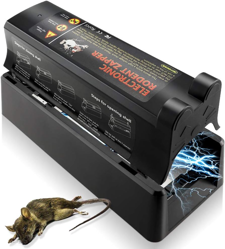 Doruimi Electronic Rat Trap, Mouse Traps killer Powerful Shock Outdoor Indoor Rodent Mice 100% Kill Instantly, No See No touch, Safe- Reusable (2019 Version)