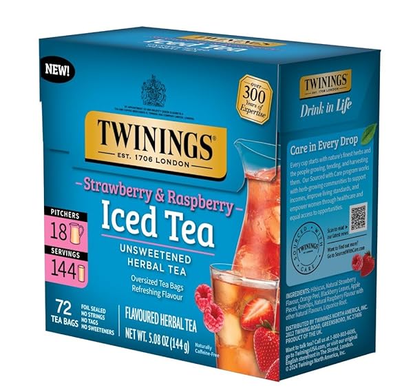 TWININGS, TEA ICED LEMON, 72 COUNT