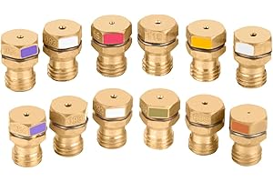 ANLVXIN GRLP4 LP Gas Conversion Kit | Propane Orifice | Gas To Propane Conversion Kit | 12 PCS | Brass | With Instruction |Compatible With Frigidaire Kenmore Electrolux Range/Cooktop/Stove