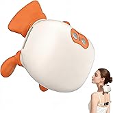 Loycco Bionic Heated Massager, Portable Shiatsu Neck and Back Massager, Electric Deep Tissue 4D Kneading Massage, Simulated Human Hand Design for Pain Relief and Muscle Relax (078orange)