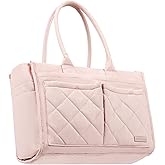 NISHEL Tote Bag for Women, Ultralight Bag with Zipper Closure & Laptop Compartment, Standable Bookbag with Multiple Pockets for College, Work