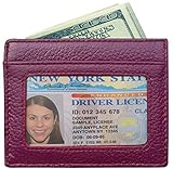 RFID Wallet Mens Leather RFID Blocking Front Pocket Wallet Slim Card Holder Case