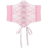 Elastic Corset Belt for Women Costume Wide Lace up Corset Waist Belt