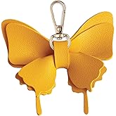 VINWO Leather Butterfly Bag Charm, Cute Butterfly Keychain Accessories for Women, Leather Purse Charms for Handbags Tote Bags
