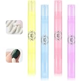 Nail Polish Remover Corrector Pen 4 Pack with 20 Replacement Tips | Precision Cuticle Cleanup, Polish Mistake Removal, Clean Nail Edges, Acetone Refillable, DIY Nail Art