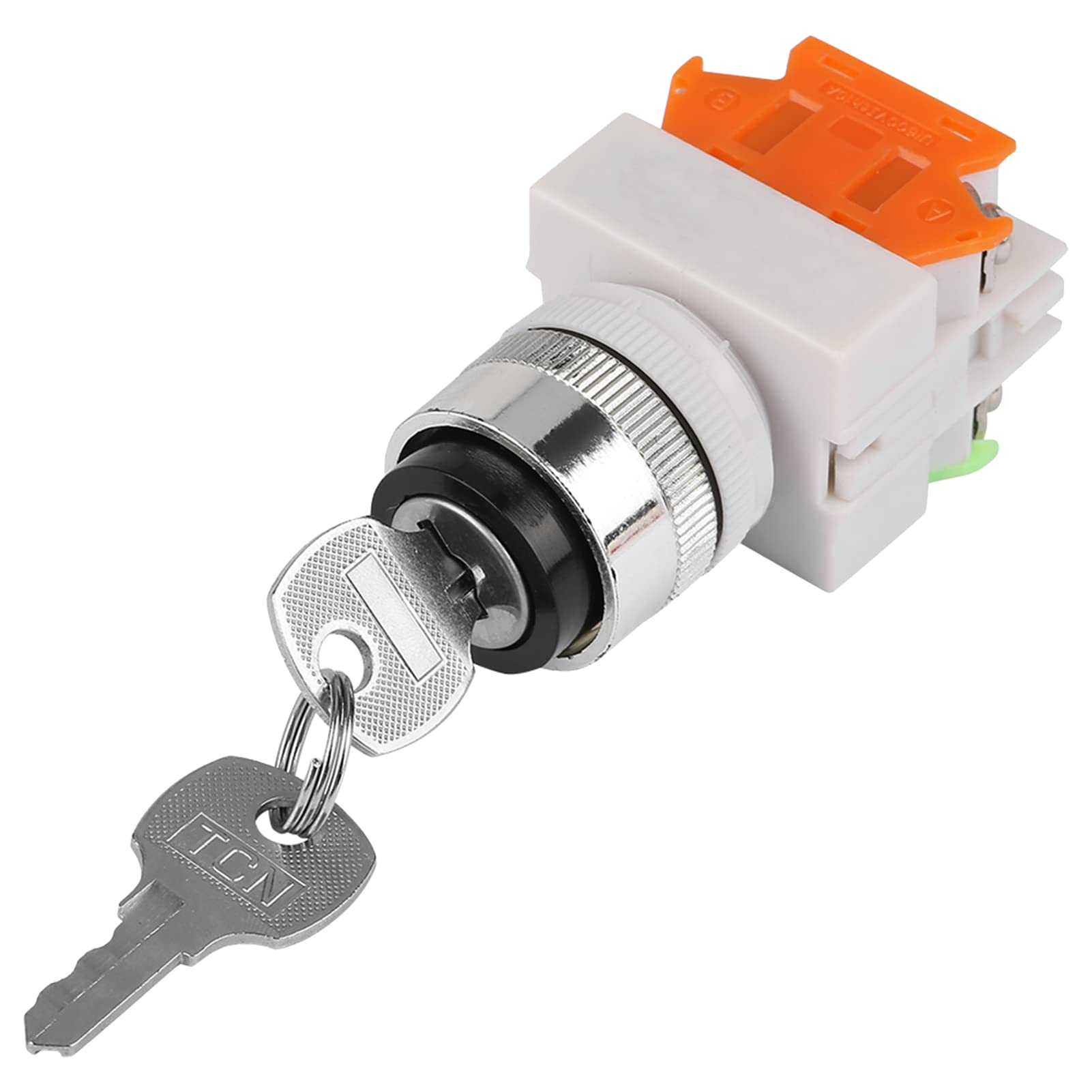 2 Position Key Operated Switch Stable Flame Retardant Insulation 2 Keys 22mm Mounting Key Operated Switch for Electrical Field Industrial
