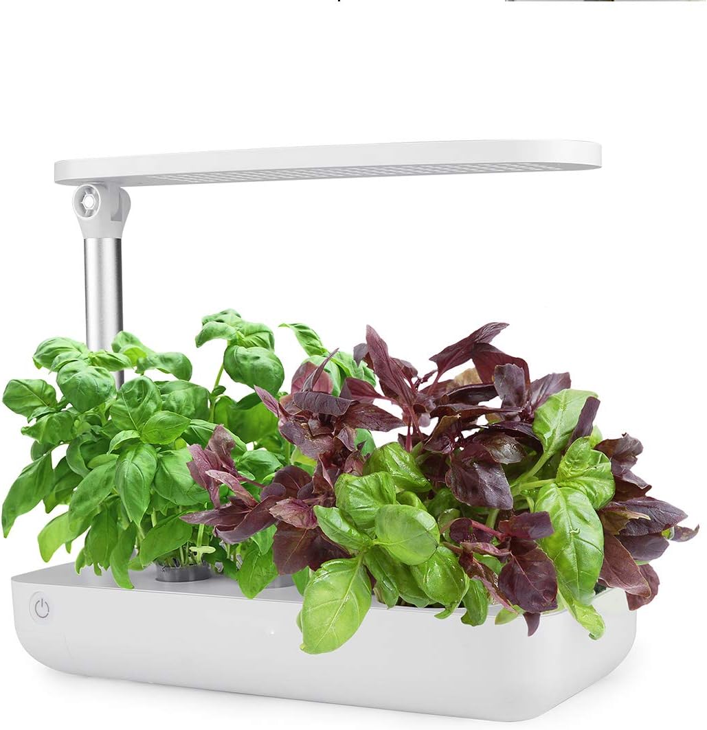 Hydroponics Growing System, Indoor Hydroponics Growing System, Automatic Smart Garden Kit，Indoor Hydroponics Growing Nutrients Pot Suitable for Home Decoration(White)