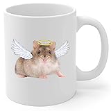 Gray Hamster Angel Wings Memorial Coffee Mug