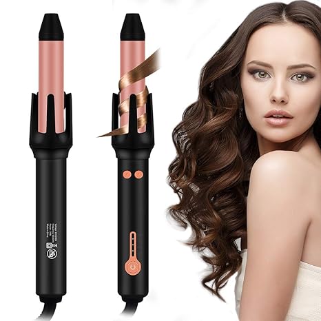 Halovie Lockenstab Welleneisen Automatischer Lockenwickler Rotierender Wellenformiger Locken 25mm 140 200 C Temperaturregelung Ptc Aufhitzung 30s Schnellerwarmung Welleisen Temp Anzeige 110 240v Amazon De Drogerie Korperpflege