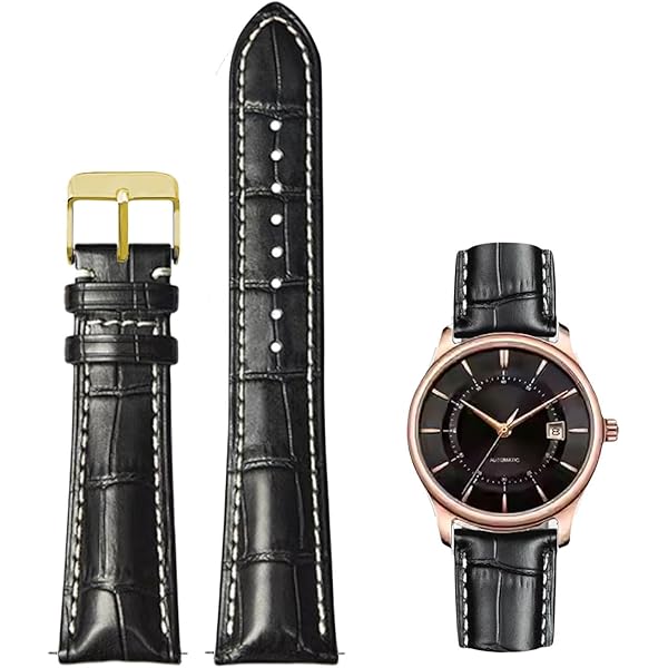 Amazon.com: Mimosa Watch Band RA Embossed Crocodile 20mm Wine
