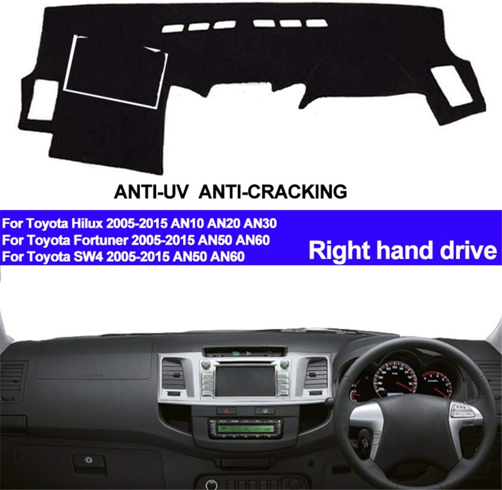 ZHAOHAOSC ,For Toyota Fortuner Hilux SW4 2005-2011 2012 2013 2014 2015 Car Dashboard Cover Dash Mat Sun Shade Pad Carpet Dash Board