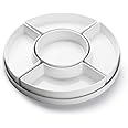 Sweese 707.001 Porcelain Divided Serving Dishes, Relish Tray, Serving Bowls for Parties - Perfect for Chips and Dip, Veggies,