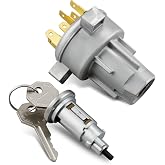 Ignition Switch with Ignition Lock Cylinder Keys kit Fit for Pontiac Firebird, for Oldsmobile Cutlass Delmont Delta, for Chevy Impala Camaro Caprice Chevelle Corvair Replace 12322801 01154163