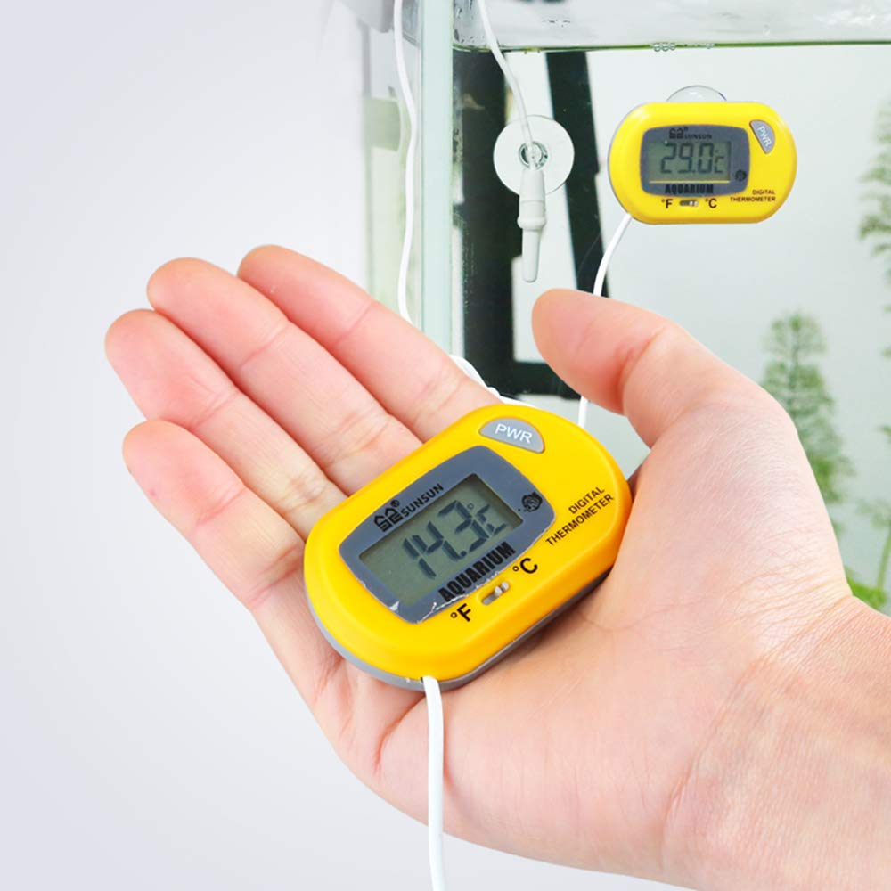 AUTIDEFY LCD Digital Aquarium Thermometer Fish Tank Water Terrarium Temperature (3 Pack)