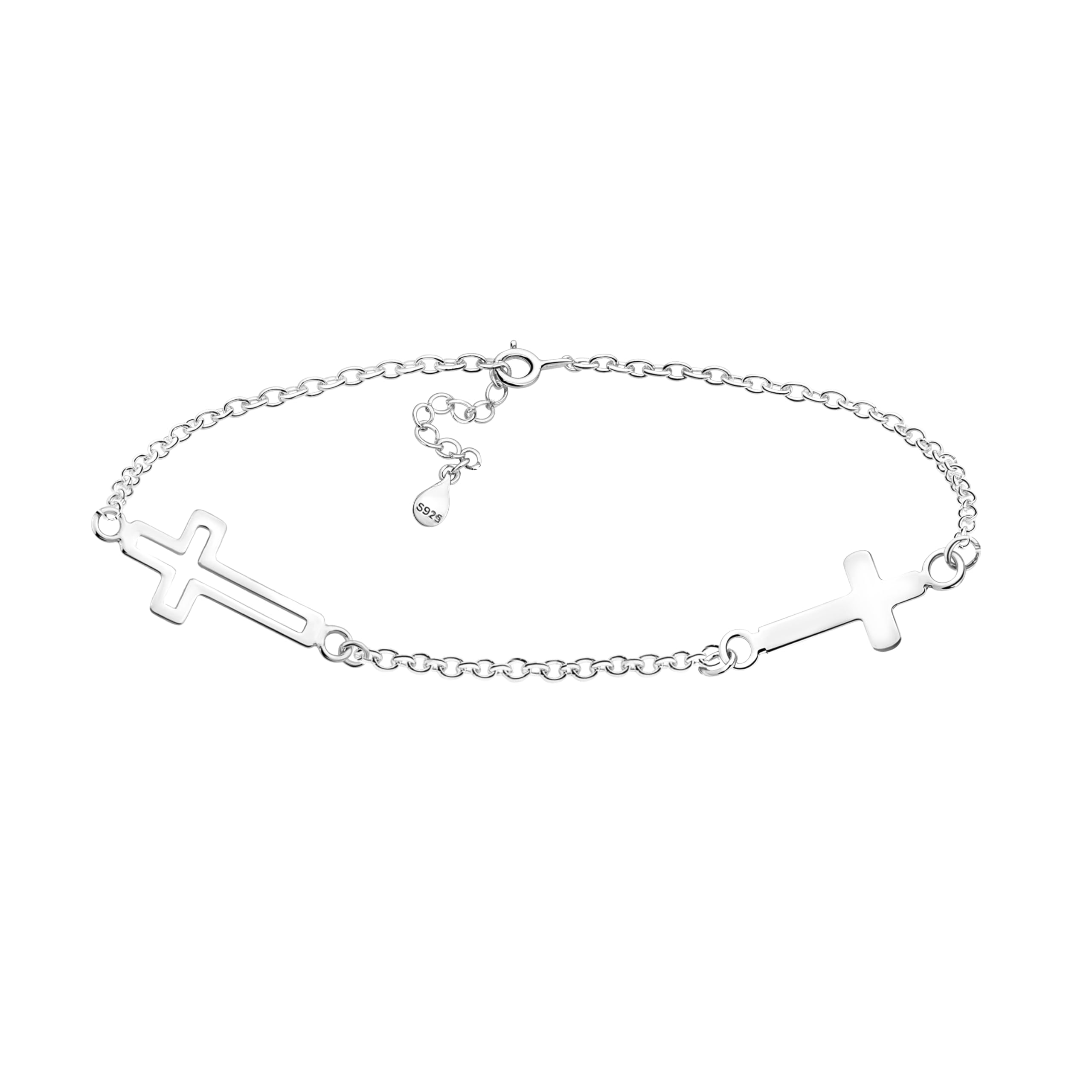 Sofia Milani - Women's Bracelet 925 Silver - Cross Pendant - B0131