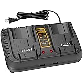 ANTRobut DCB102 Dual Port Fast Charger for Dewalt 20V MAX Battery DCB200 DCB205 DCB206 DCB2108 DCB609, Replacement Dewalt 12V