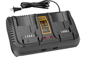 ANTRobut DCB102 Dual Port Fast Charger for Dewalt 20V MAX Battery DCB200 DCB205 DCB206 DCB2108 DCB609, Replacement Dewalt 12V