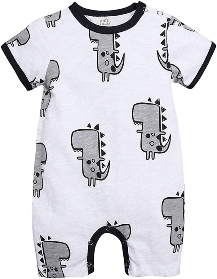 Baby Boys Girls Rompers Cotton Onsises Jumpsuit Sleepsuit Toddler Infant Newborn Cute Cartoon Pyjamas Pjs Coveralls Unisex Outfits 0-18 Months