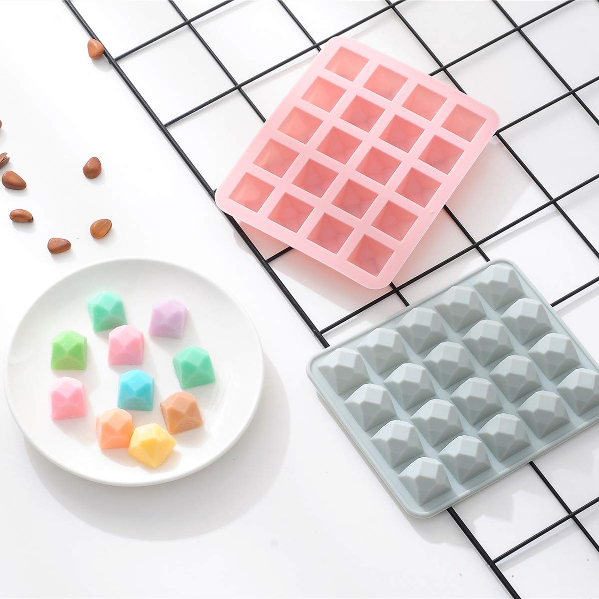 Silicone Mold For Chocolate, Cake, Jelly, Pudding (Pink)