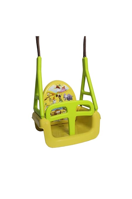 Babyschaukel 3 in 1 Original TegaBaby® mit Safari Motiv Elefant Löwe Kinderschaukel Schaukelsitz bis 30kg TÜVRheinland geprüf