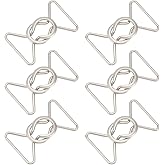 BENECREAT 6 Sets Interlocking Metal Buckle 1.6 Inch Quick Release Buckle Interlocking Buckle Clasp Belt Accessories for DIY Waist Belt Replacement Buckle (Platinum)