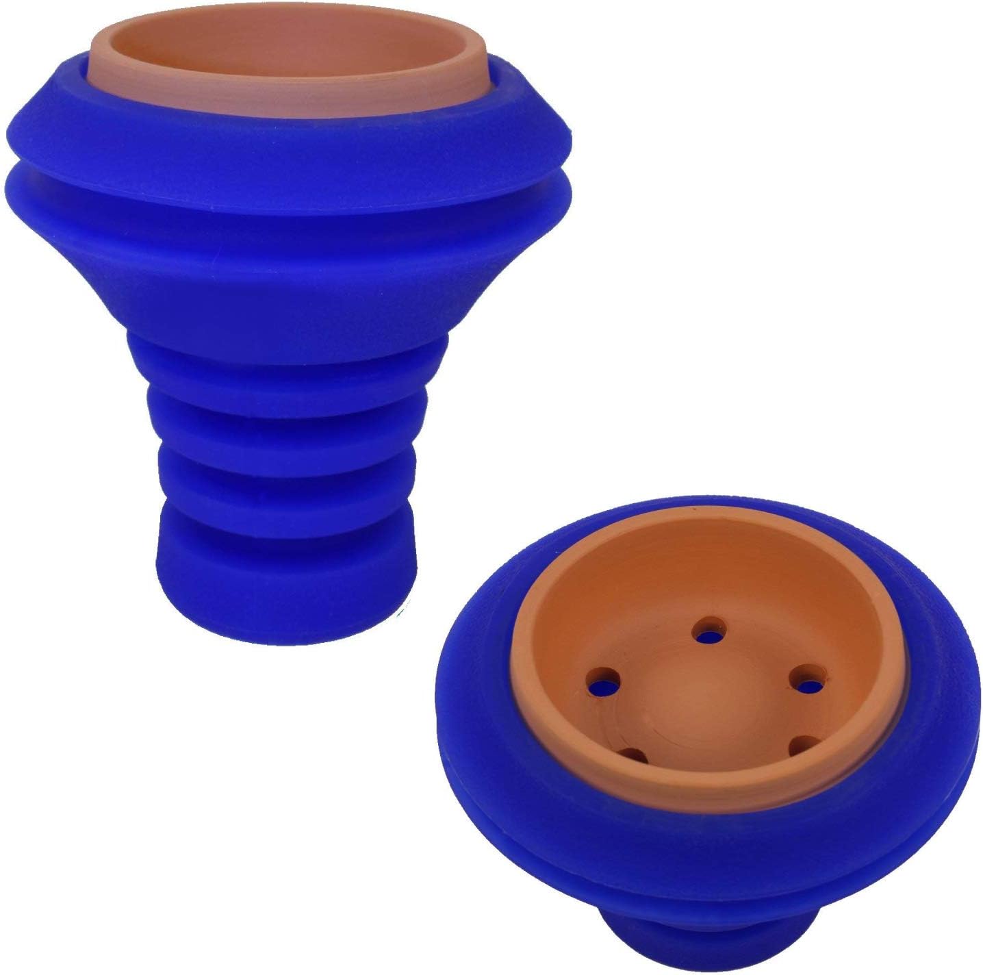 Caesar Shisha Tonkopf mit Silikonkopf für alle Wasserpfeifen Blue