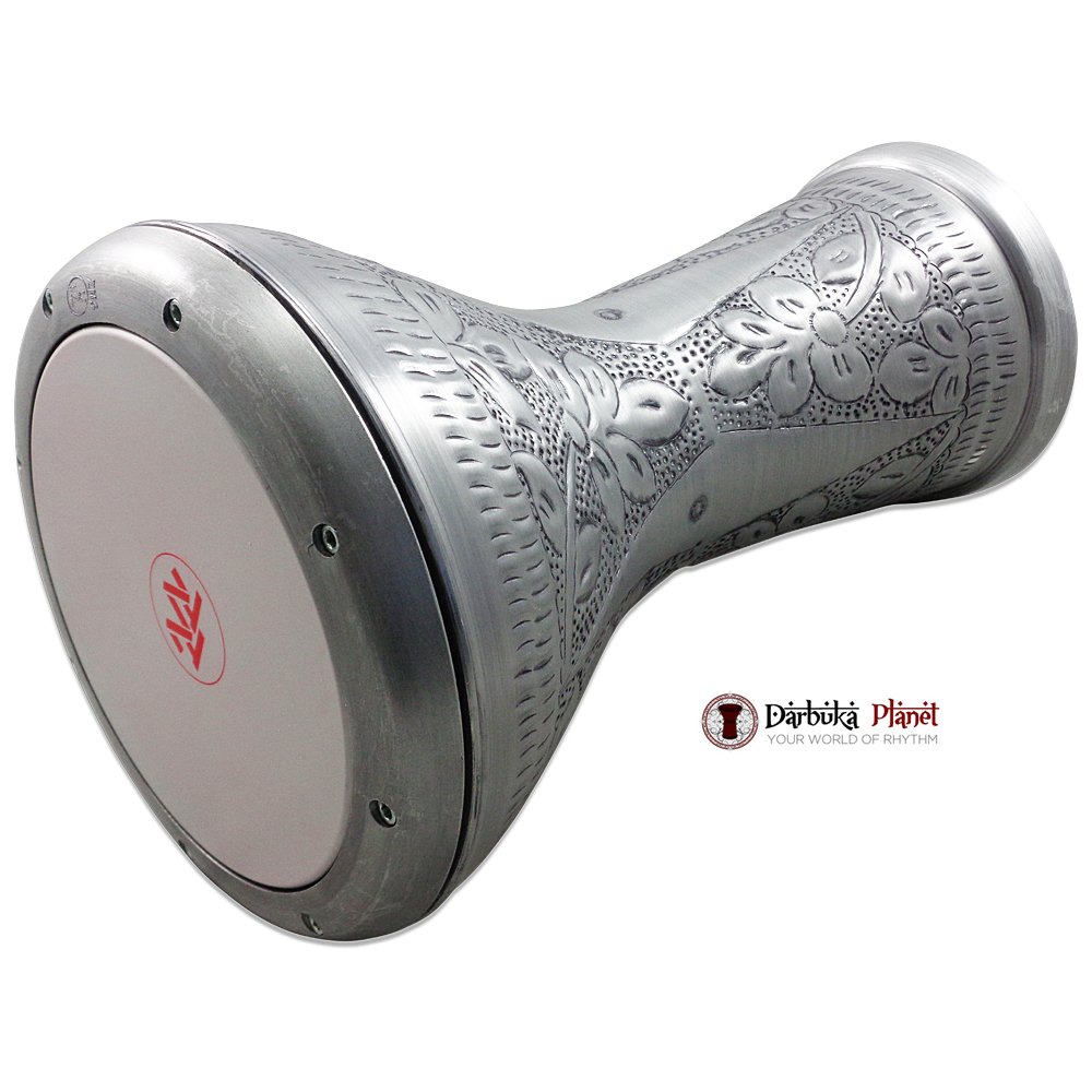 ZAZA Percussion 17'' Aluminum Doumbek, The"Silver Flower" Darbuka Buy