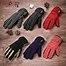 SKYDEER Winter Gloves with Premium Genuine Deerskin Suede Leather and Windproof Polar Fleece (Unisex SD8662T/L, Warm 3M Thinsulate Insulation)
