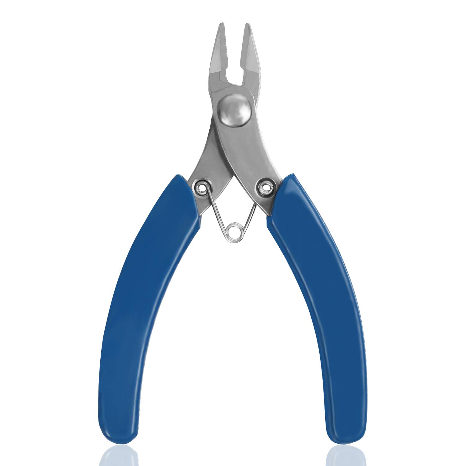 4”Micro Wire Cutter, Precision Flush Cutter,Professional Cable Soft Cutters ,Strong and Sharp Side Cutting pliers with Triangular Reset Spring, Ideal for Cuts Electrical Jewelry Processing ect(Blue)