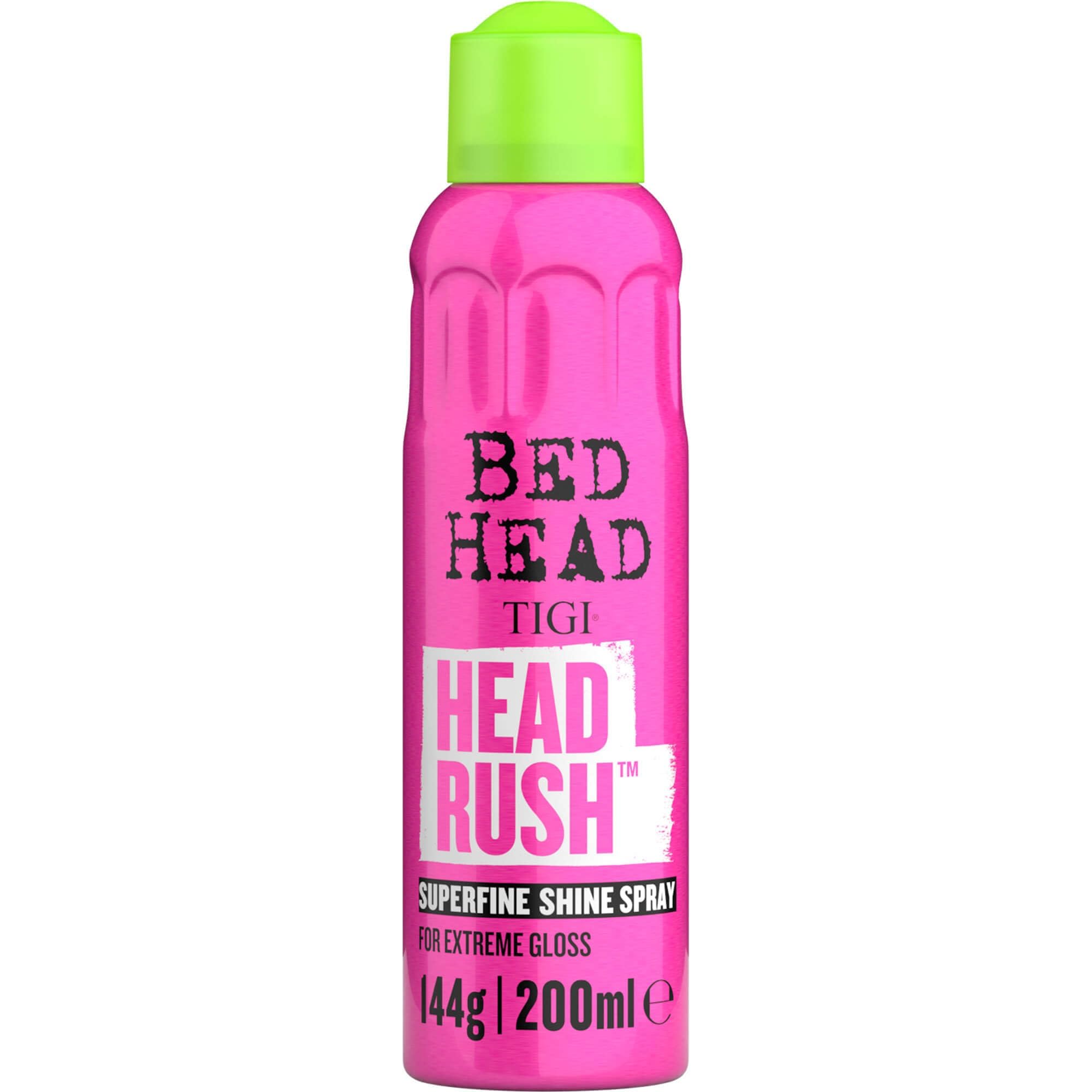 Bed Head by TIGI Headrush Shine Spray – Lightweight Hair Finishing Spray for Smooth, Glossy, Frizz-Free Hair with Professional Glossing, Conditioning, and Shine Enhancing Formula for All Hair Types