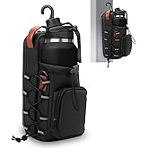 Magnetic Gym Bag for Men and Women, Magnetic Water Bottle Holder with Shoulder Strap, Small Gym Pouch for Sports, Work,Travel, Fitness(Black)