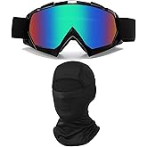 immoono Dirt Bike Goggles ATV Motorcycle Motocross Goggles with Balaclava Cover Face Mask, Unisex for Women Men Youth Teens