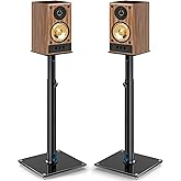 5Rcom Universal Speaker Stands for Surround Sound with 360° Swivel,Height Adjustable Bookshelf Speakers Stand from 32" to 43" with Cable Management, Speaker Stands Pair with Nonslip Pad Easy Install