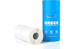 Emalla GRECE Tattoo Aftercare Bandage, Waterproof Second Skin Tattoo Cover Up Tape Patch 6" x 11 Yards Roll Flexible Tattoo B