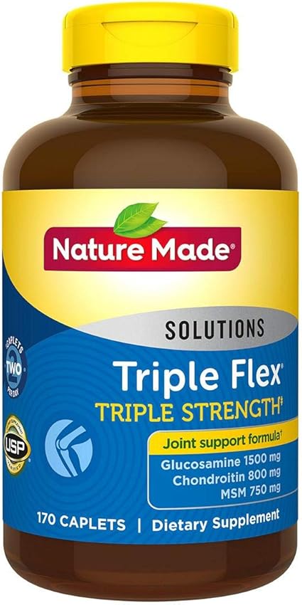 Amazon Com Nature Made Tripleflex Glucosamine Chondroitin 170 Caplets Health Personal Care