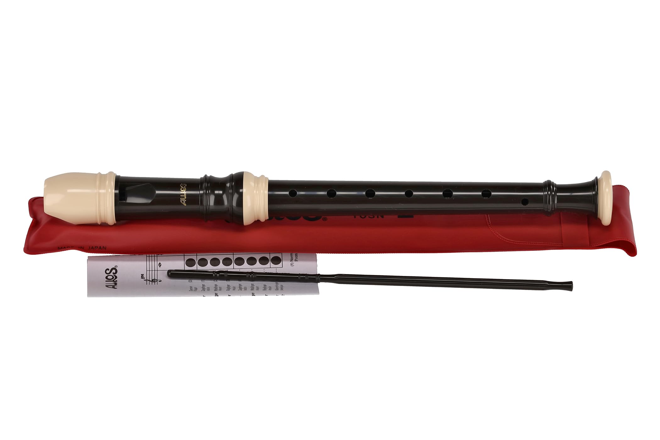 Aulos 700019 Alouete Mod. 103N C-Soprano Recorder, dark brown, baroque fingering