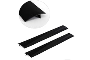 Silicone Kitchen Stove Gap Covers, Kitchen Counter Gap Anti-Slip Non-Tacky Filler Seals Spills Between Counter, Stovetop, Oven, Washer, Heat-Resistant，Set of 2 (21 Inches, Black) by liboyixi