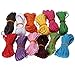 12 Colors 10M 1mm Cotton Cords Strings Ropes for DIY Necklace Craft Making