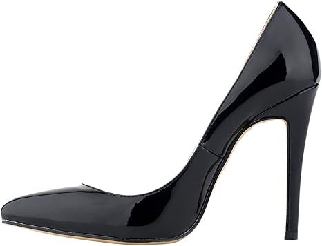 close black leather shoes with pumps