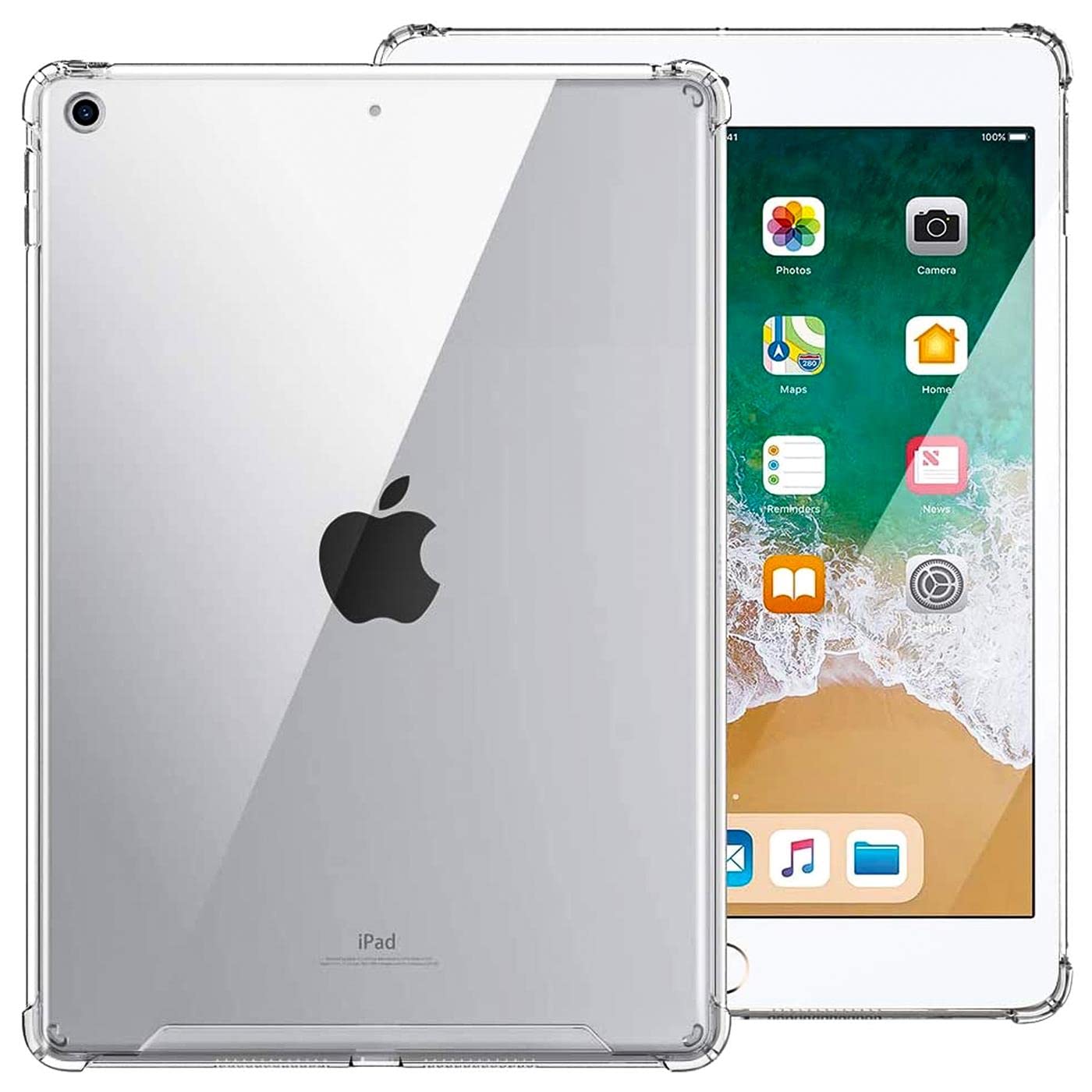 Verco Ultralight Tablet Cover Case for iPad Air 1st Generation, Robust Case Reinforced Edge Protection Protective Cover for Apple iPad Air Transparent