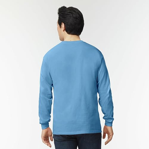 Gildan Men's Ultra Cotton Long Sleeve T-Shirt – Style G2400, Carolina Blue, Size Large - View #9