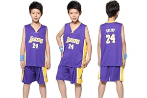 BAOBAOYU Youth Basketball Jersey for Boys and Girls, Kids Classic Basketball Jersey Shirt Tops & Shorts Outfit Set