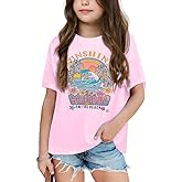 Yawtaut Girls Graphic Shirts Oversized Sunshine T Shirt Short Sleeve Tee Tops Cute Trendy Girls Clothes for 5-14 Years
