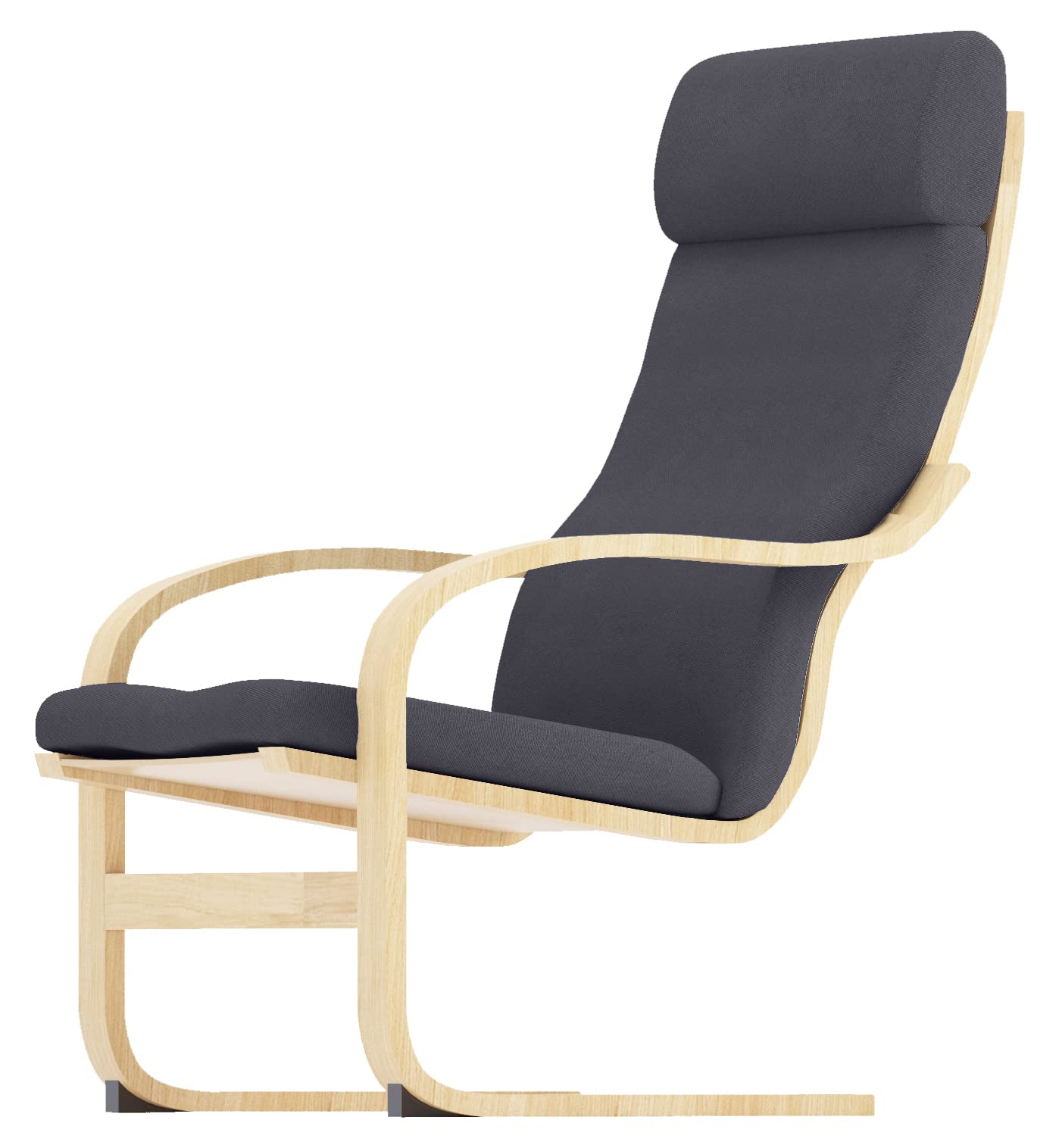 Only Covers. Chair is not included. Duable Poang Chair Cover Replacement is Compatible For IKEA Poang Armchair Slipcover (Polyester Dark Gray A)