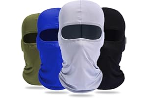 Ezovino 4 Pack Balaclava Ski Face Mask for Men Women,Cooling Neck Gaiter Full Head Mask Face Cover