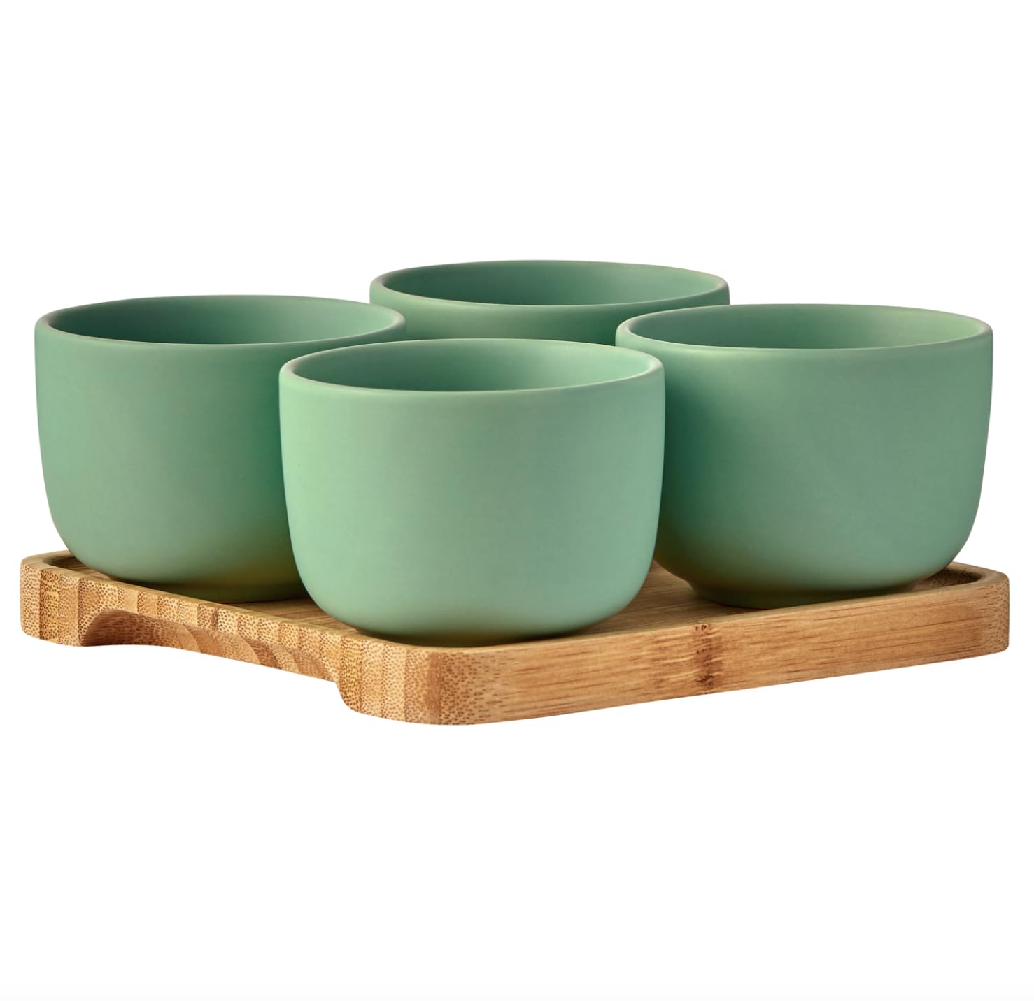 BIA International -Set of 4 Share Round Bowls Green - Versatile Green Bowls